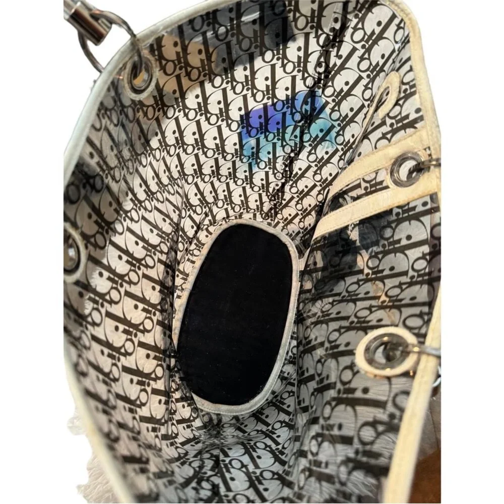 Dior Monogram Tote Bag - Black and Cream